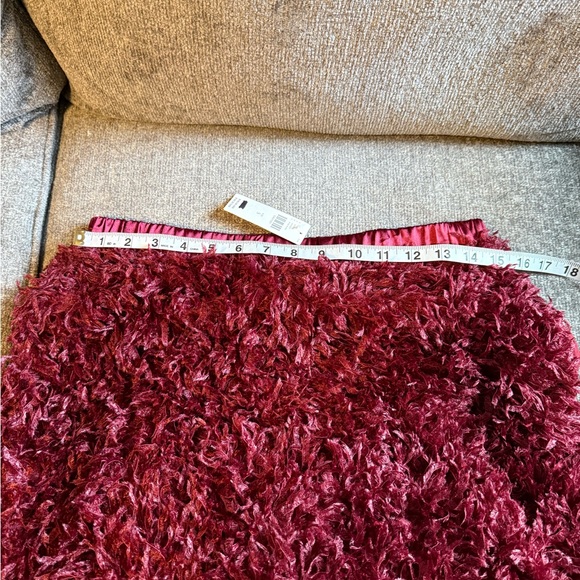 NWT Anthropologie Sunday in Brooklyn Chantal Ostrich Red Feather Long Skirt, S - Picture 7 of 9